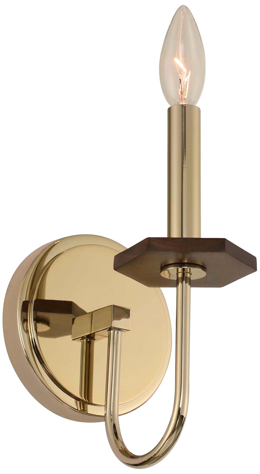 Lassen 12" High Champagne Gold Wall Sconce 23K59 Lamps Plus