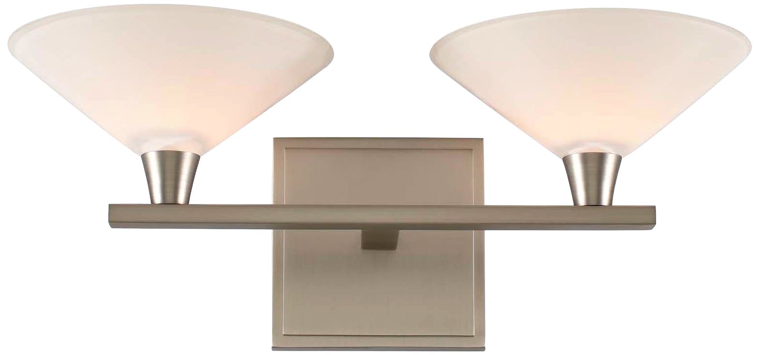 Galvaston 6" High Satin Nickel 2-LED Wall Sconce
