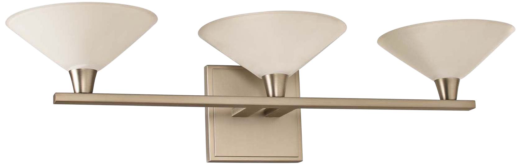 Galvaston 23" Wide Satin Nickel 3-LED Bath Light