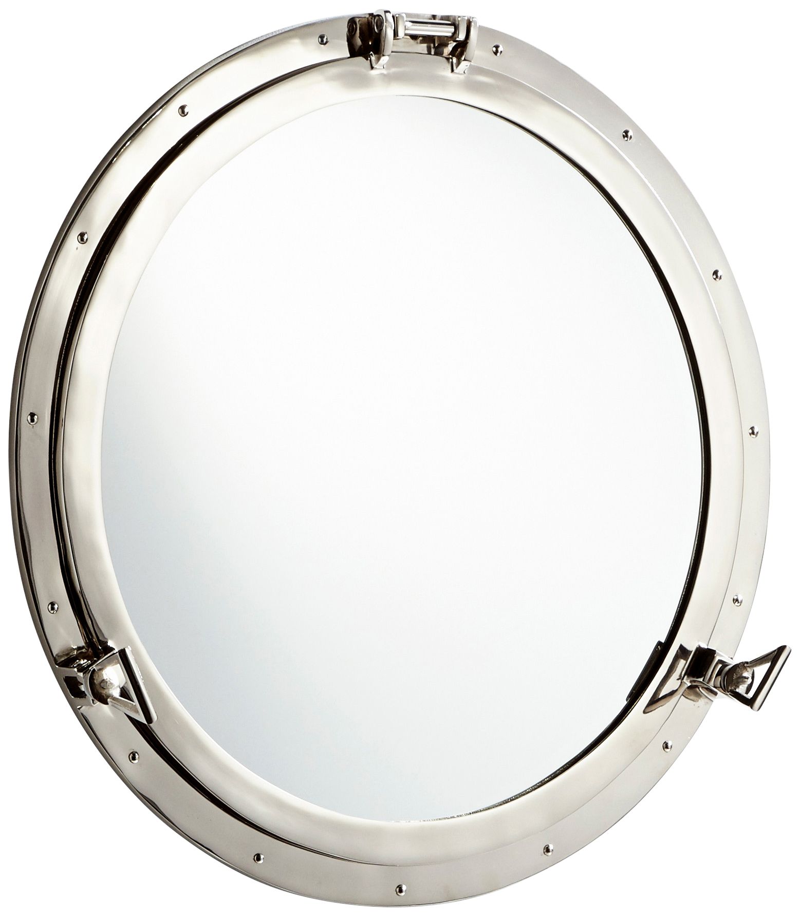 Cyan Design Seeworthy Nickel 28" Round Wall Mirror