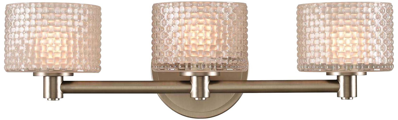 Willow 19" Wide Satin Nickel 3-LED Bath Light