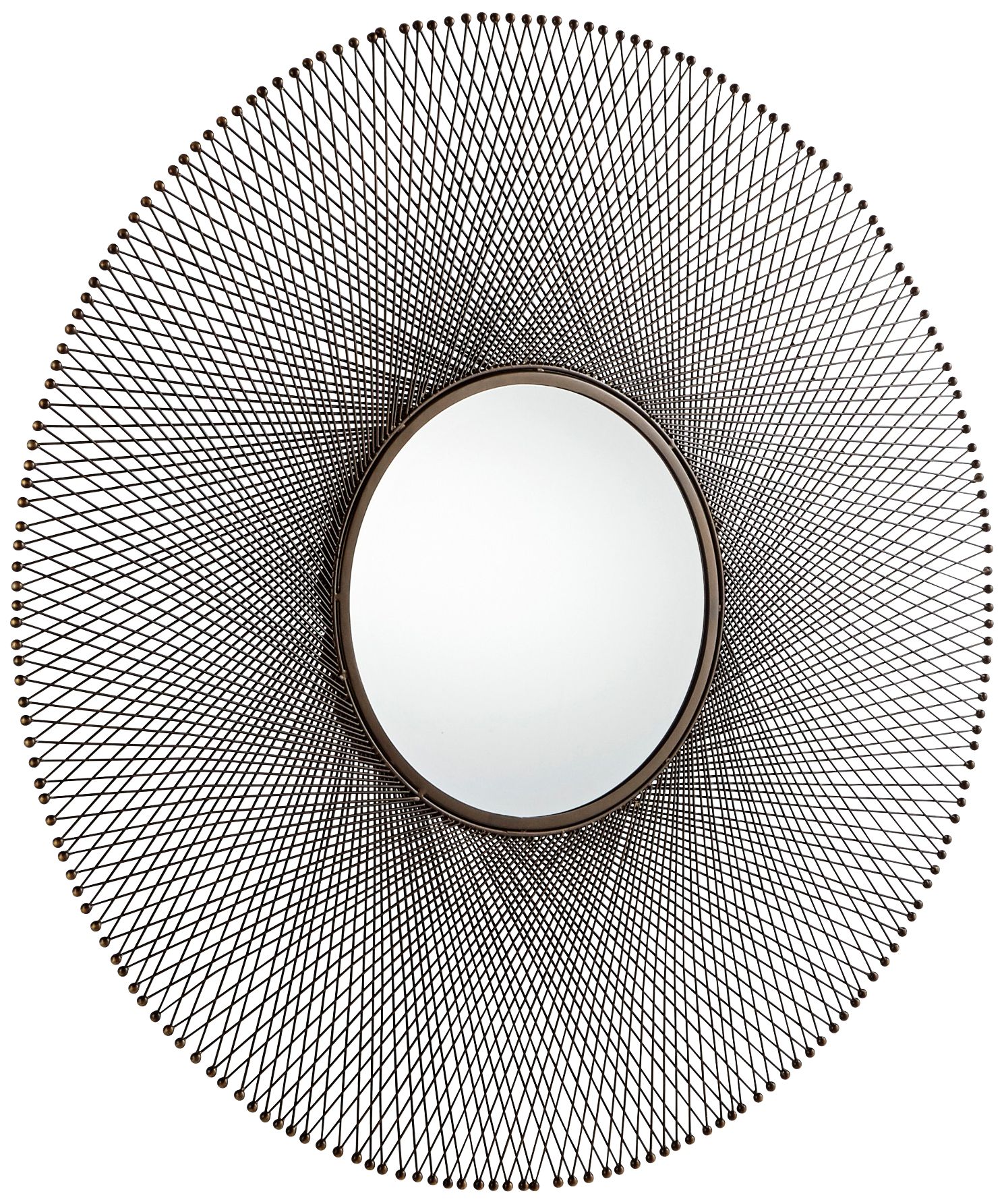 Cyan Design Gabriela Antique Brass 45 1/2" Round Wall Mirror