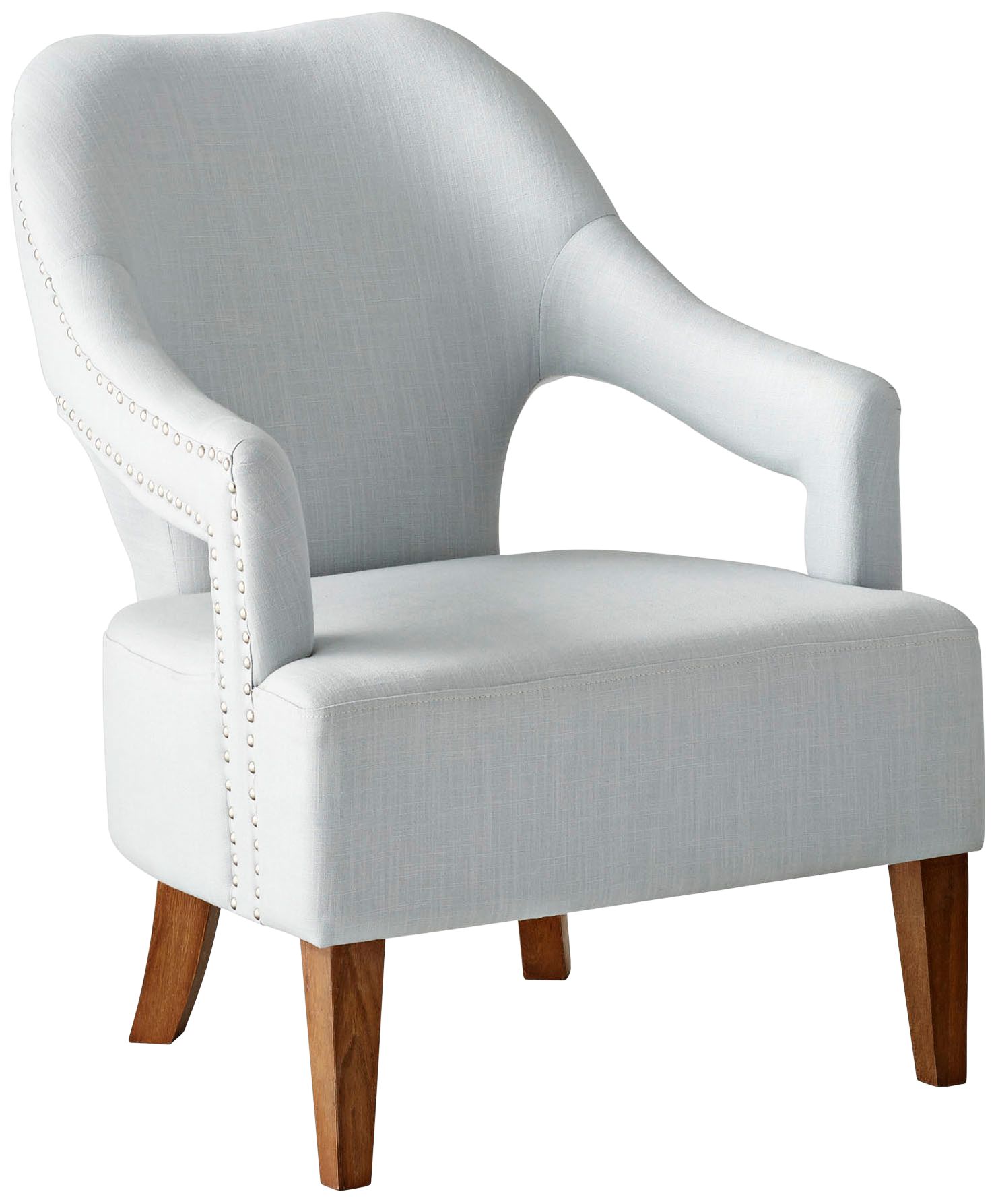 Cyan Design Opal Throne Pearl Linen Armchair