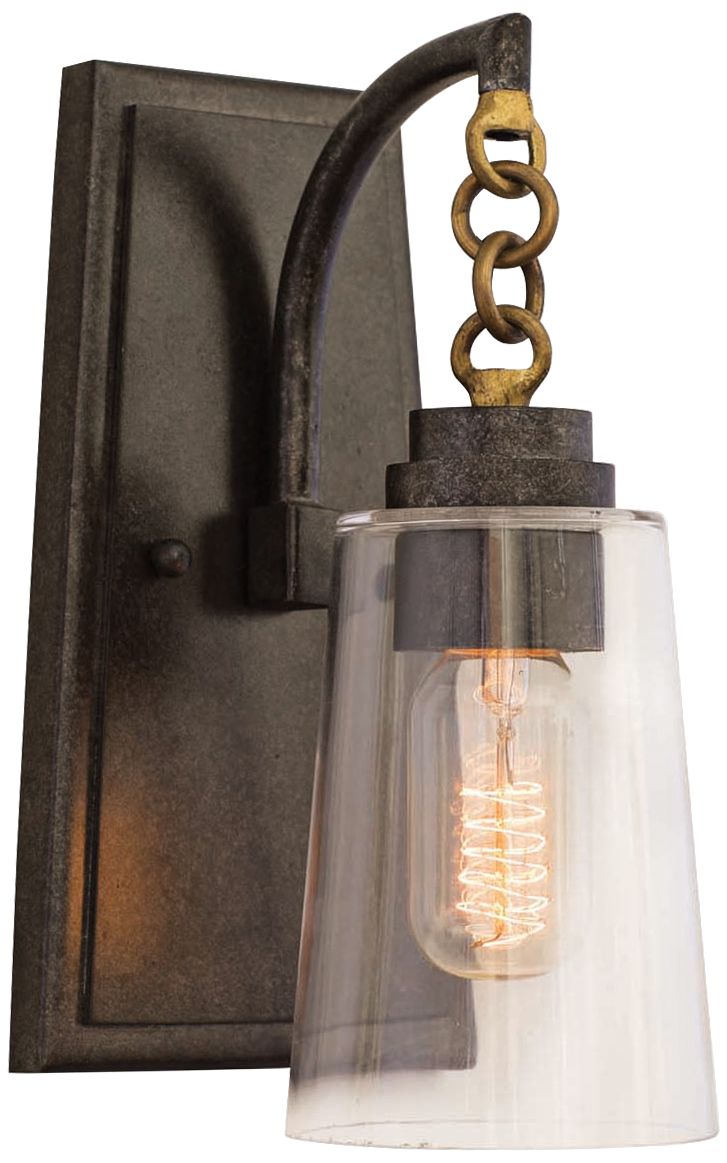 Dillon 11" High Milled Iron Wall Sconce
