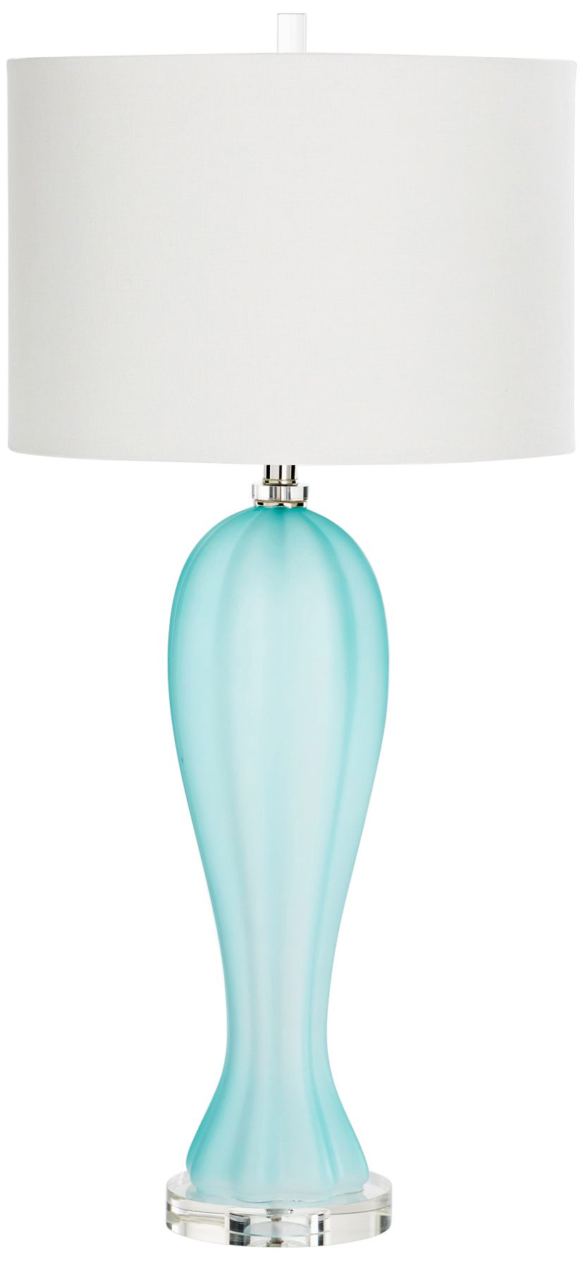 blue green glass table lamps