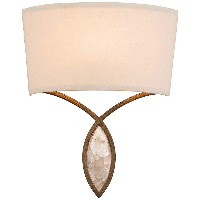 Sayville 12&quot; High Distressed Gold Wall Sconce