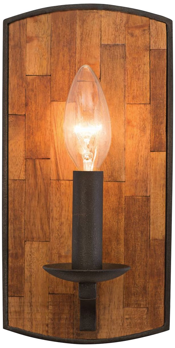 Lansdale 10" High Black Iron Wall Sconce