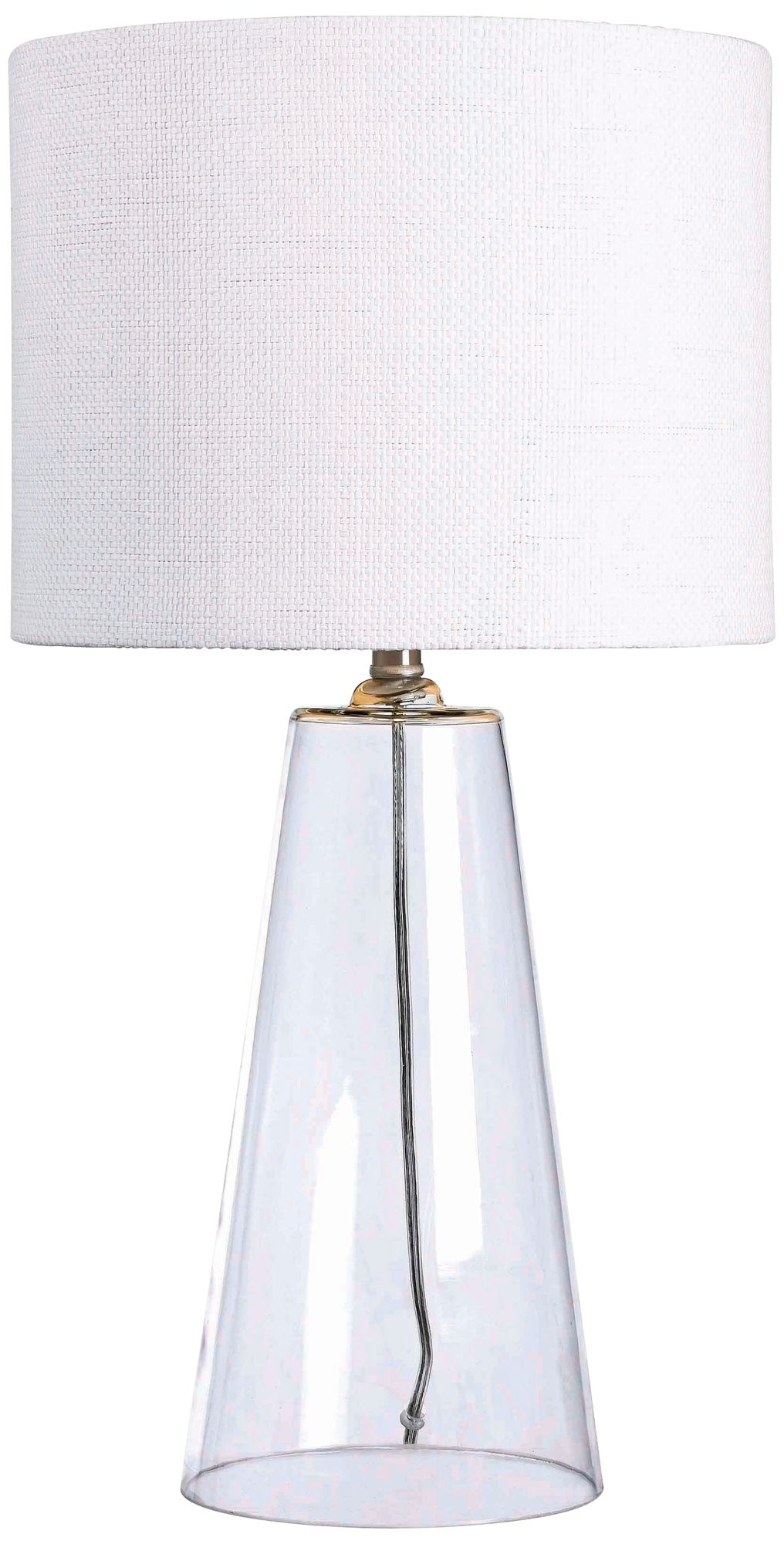 clear glass table lamp