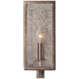 Camilla 14&quot; High Rustic Silver Leaf Wall Sconce