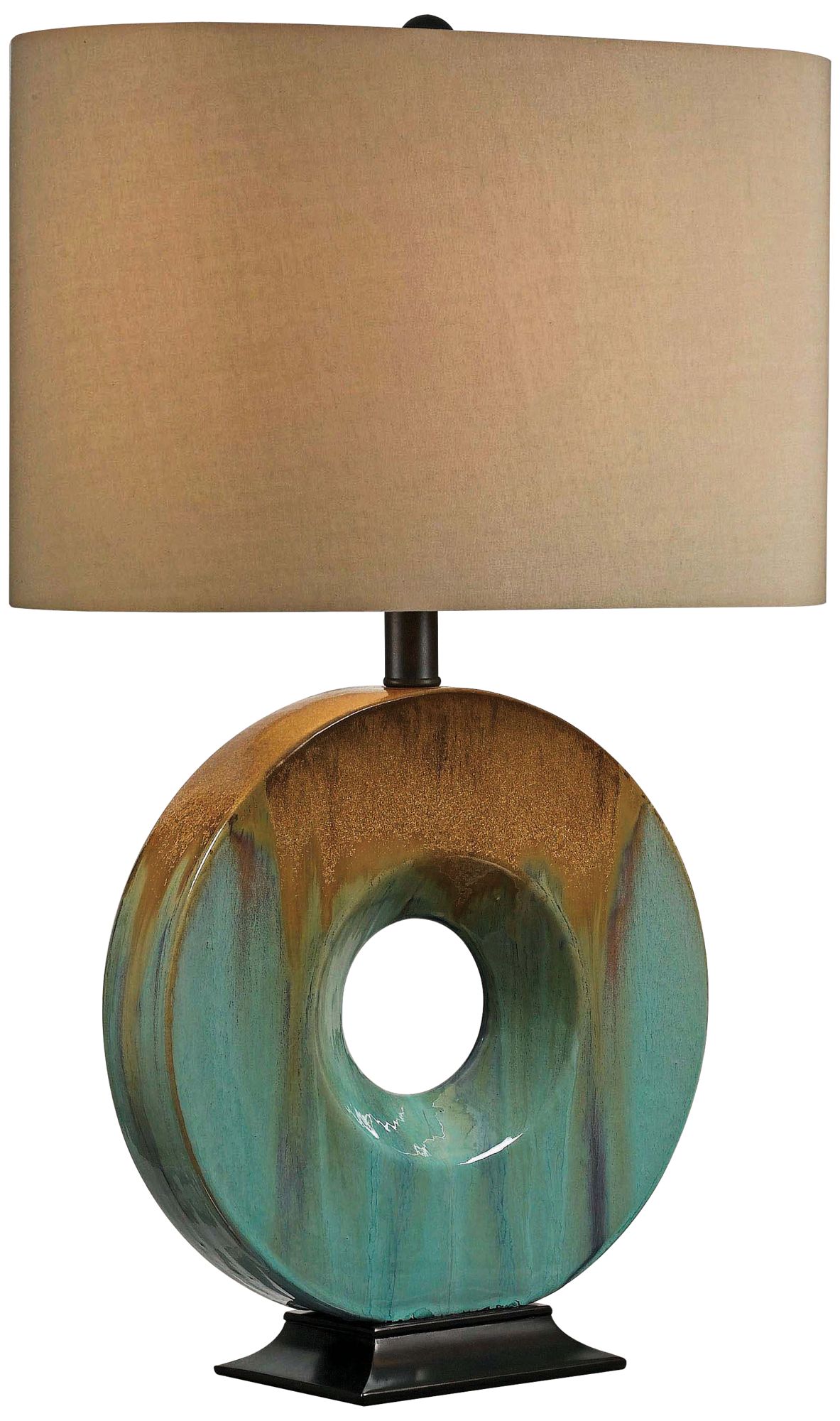 Kenroy Home Sesame Teal Ceramic Glaze Table Lamp - #23R05 ...
