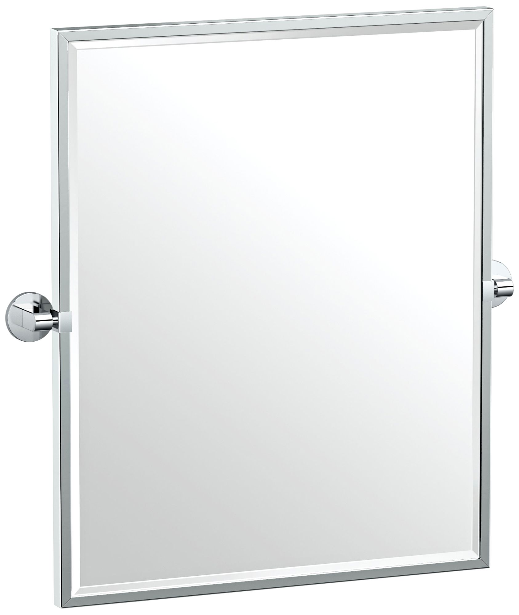 Gatco Zone Chrome 24" x 25" Rectangular Framed Wall Mirror
