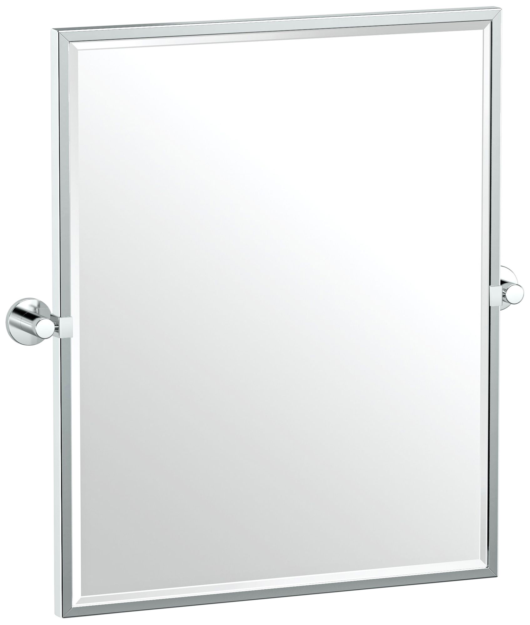 Gatco Channel Chrome 23 3/4" x 25" Framed Wall Mirror