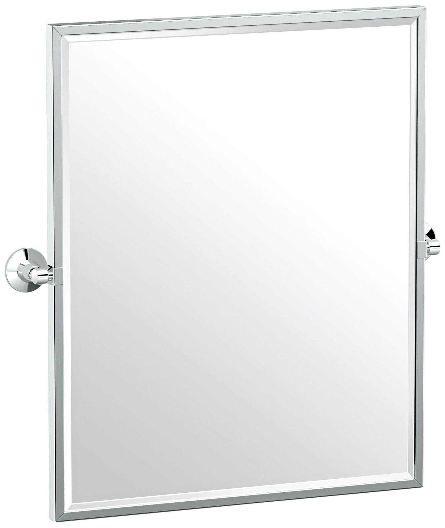 Max Chrome 24" x 25" Rectangular Framed Wall Mirror