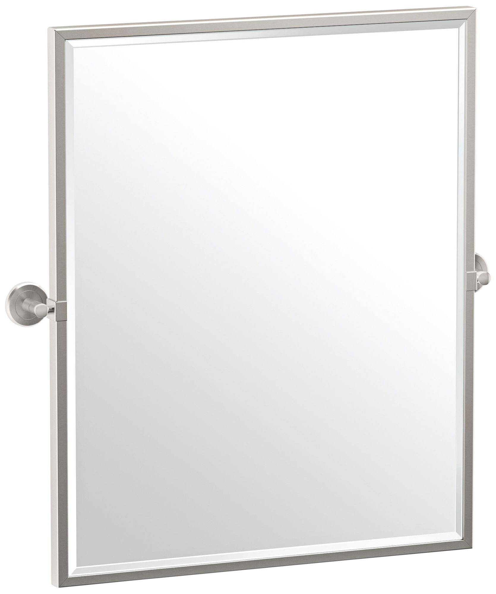 Gatco Latitude II Satin Nickel 23 3/4" x 25" Wall Mirror