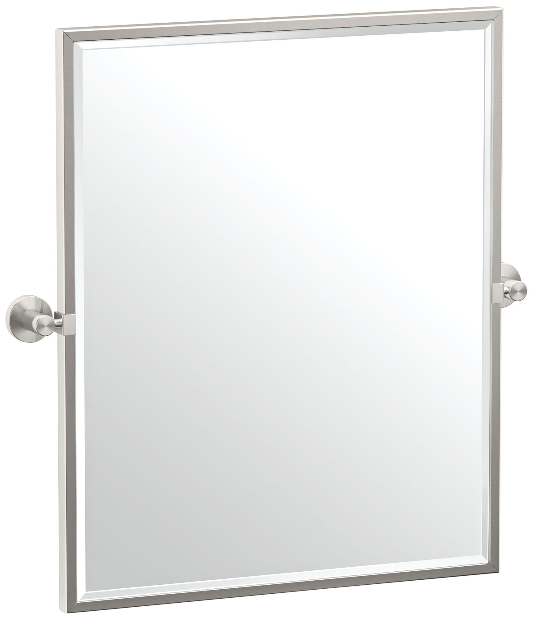 Gatco Glam Satin Nickel 23 3/4" x 25" Framed Wall Mirror