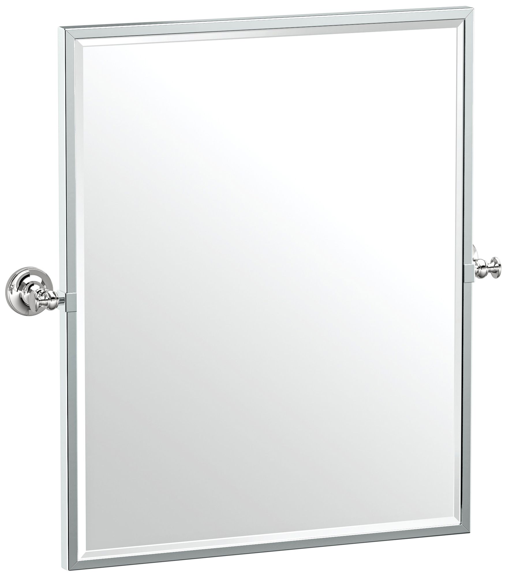Gatco Tavern Satin Nickel 24" x 25" Framed Wall Mirror