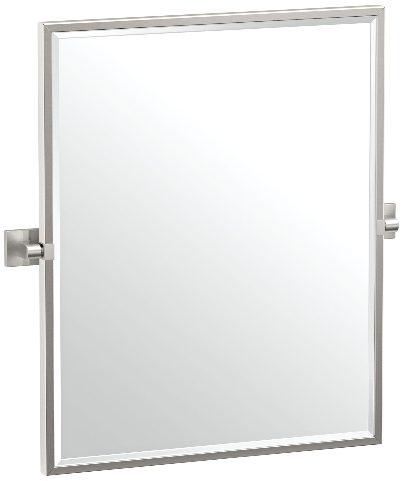 Gatco Elevate Satin Nickel 23 3/4" x 25" Framed Wall Mirror