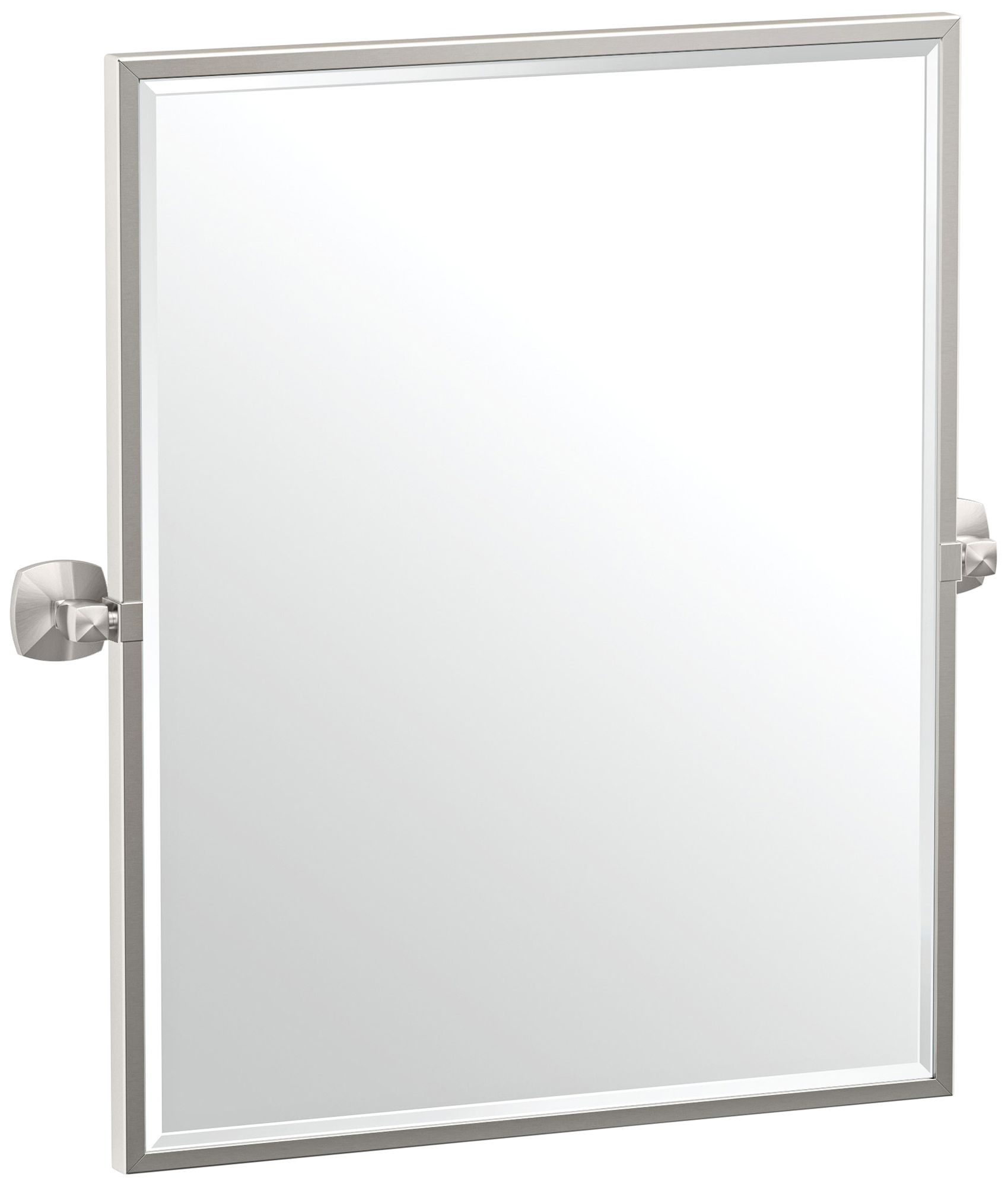 Gatco Jewel Satin Nickel 24 1/2" x 25" Framed Wall Mirror