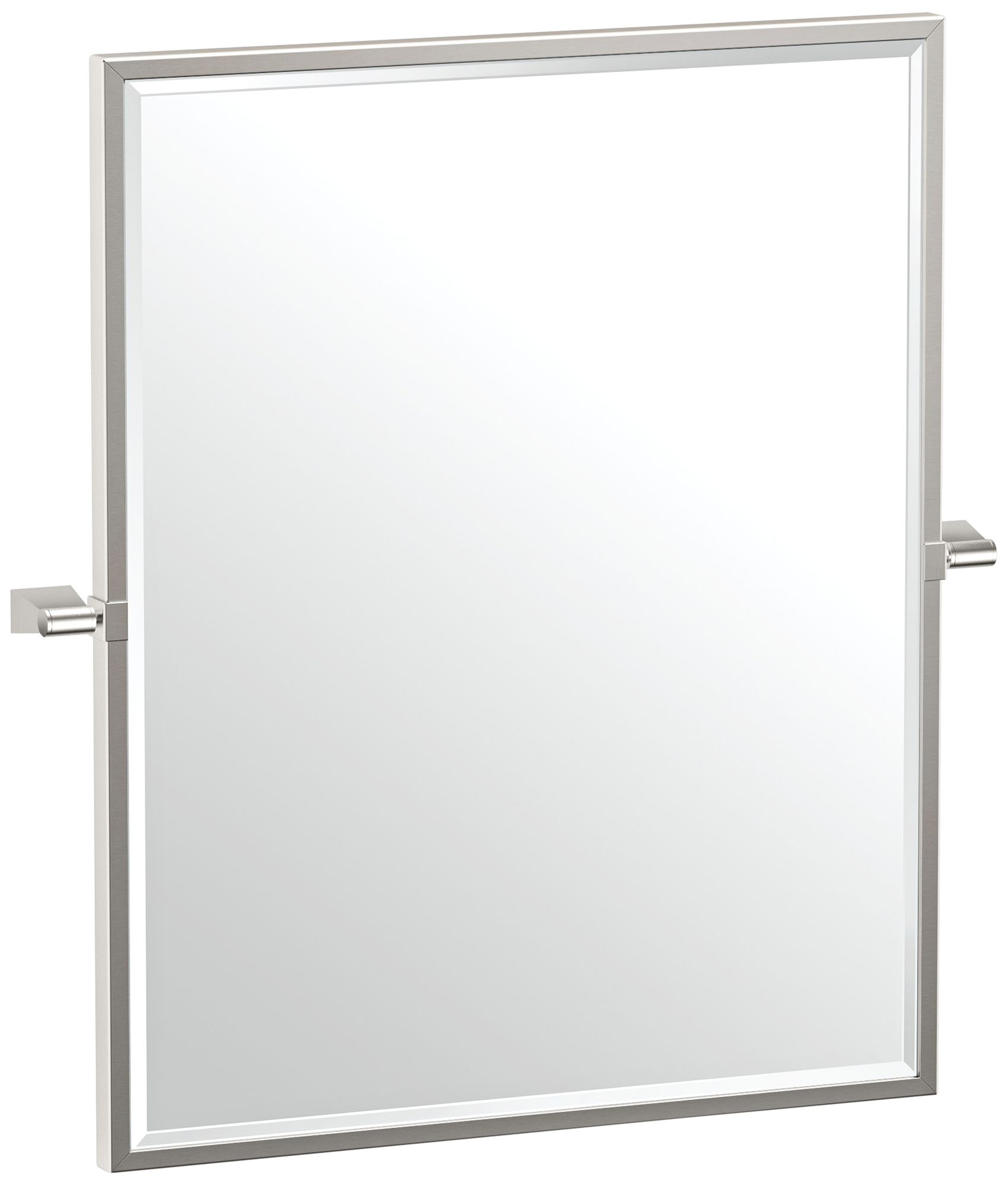 Gatco Bleu Satin Nickel 23 1/2" x 25" Framed Wall Mirror