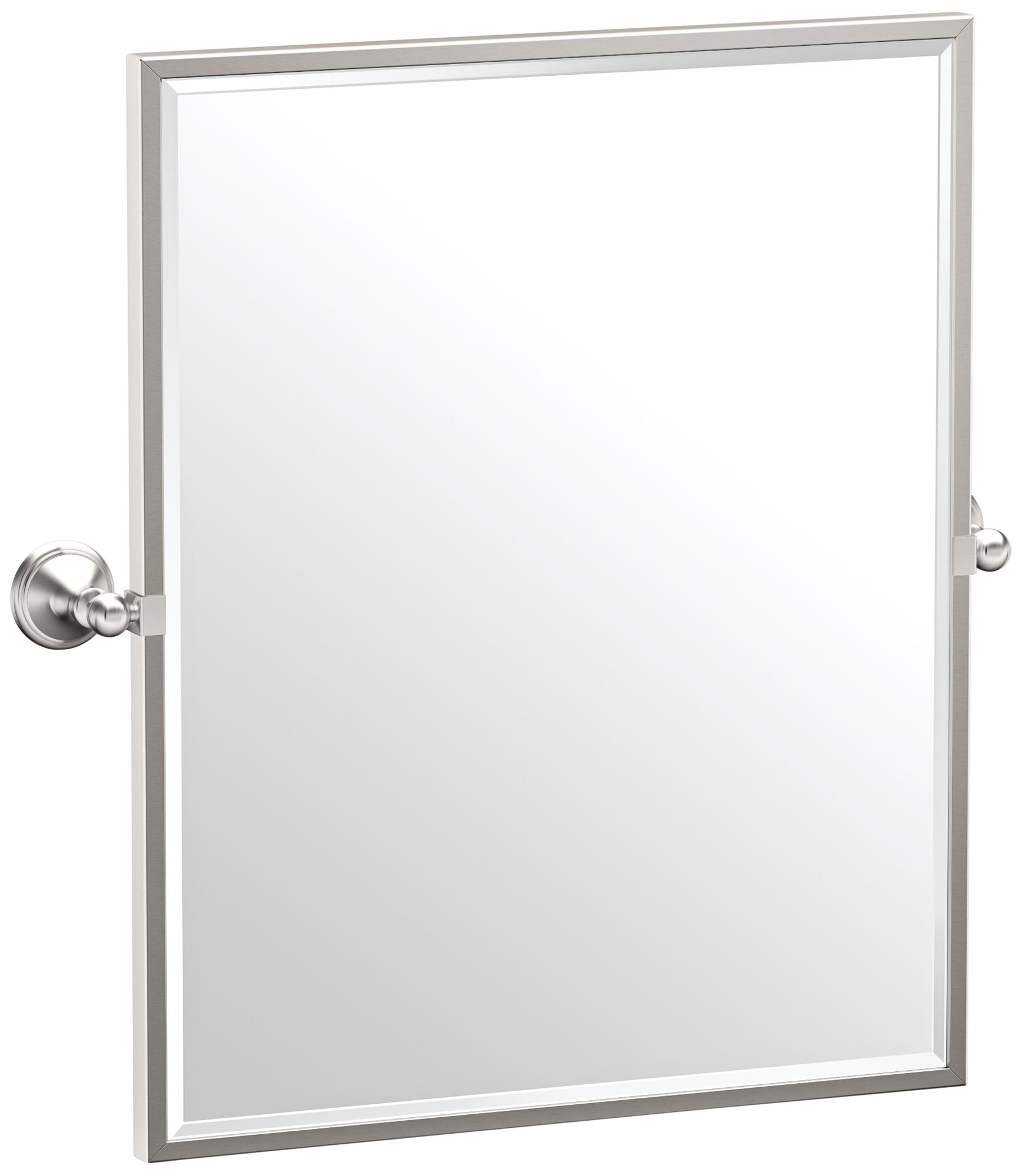 Gatco Laurel Ave Satin Nickel 24 1/4" x 25" Wall Mirror