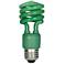 Satco Green 13 Watt Spiral Fluorescent Party Light Bulb