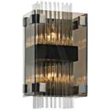 Apollo 14&quot; High Dark Bronze and Polished Chrome Wall Sconce