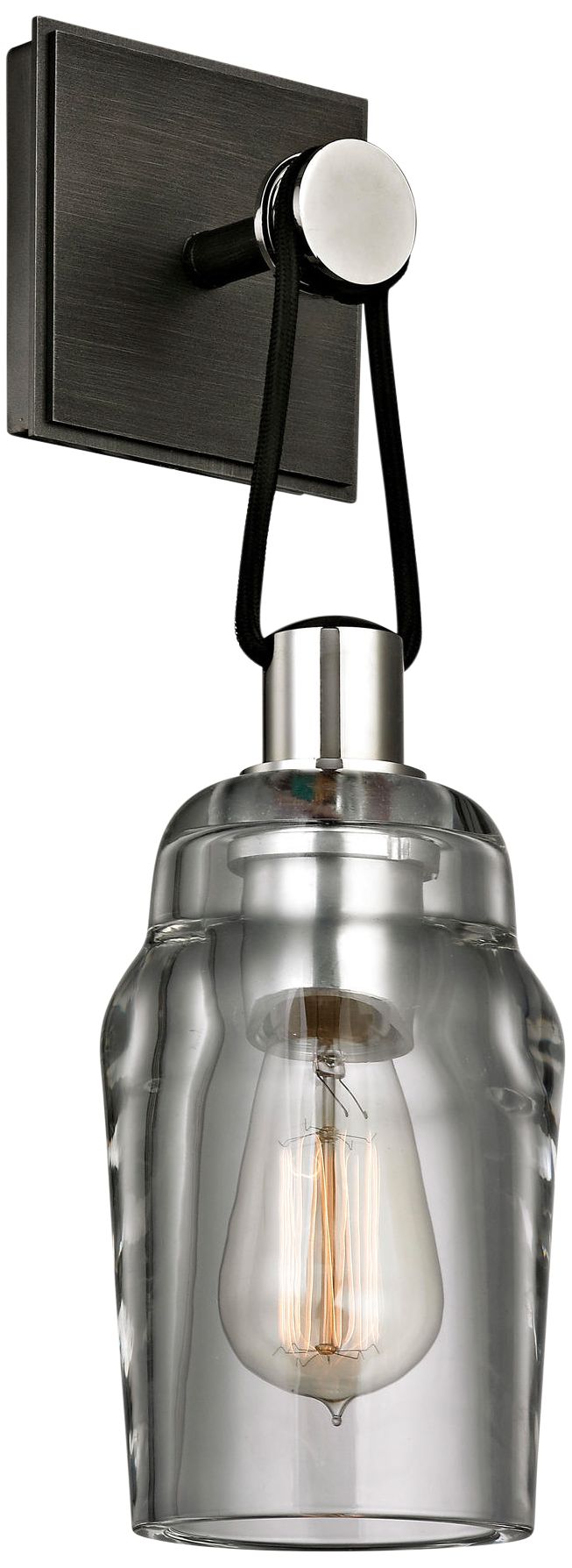 Citizen 16 1/4" High Graphite and Polished Nickel Wall Sconce