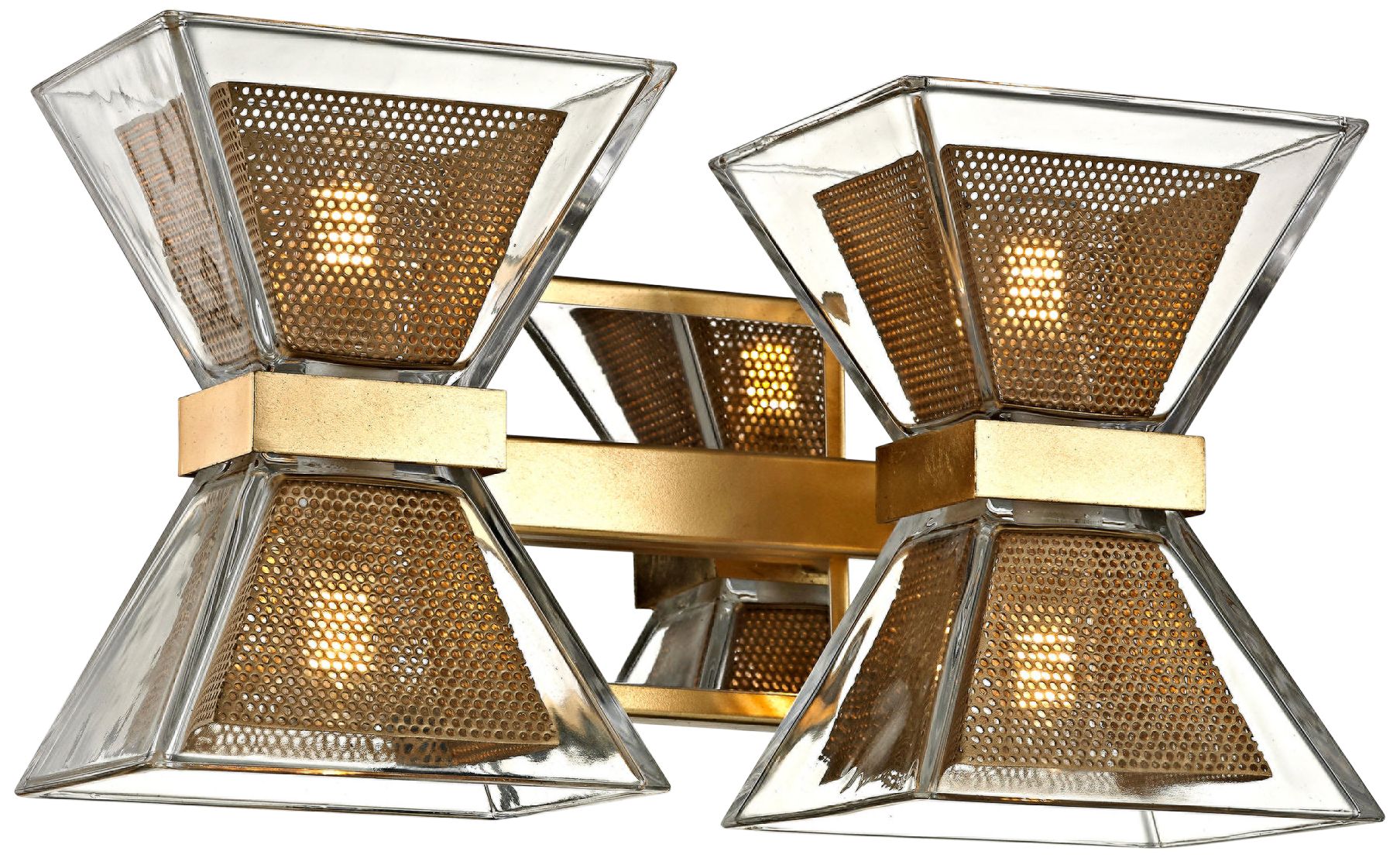 Expression 7" High Gold Leaf 4-Light LED Wall Sconce