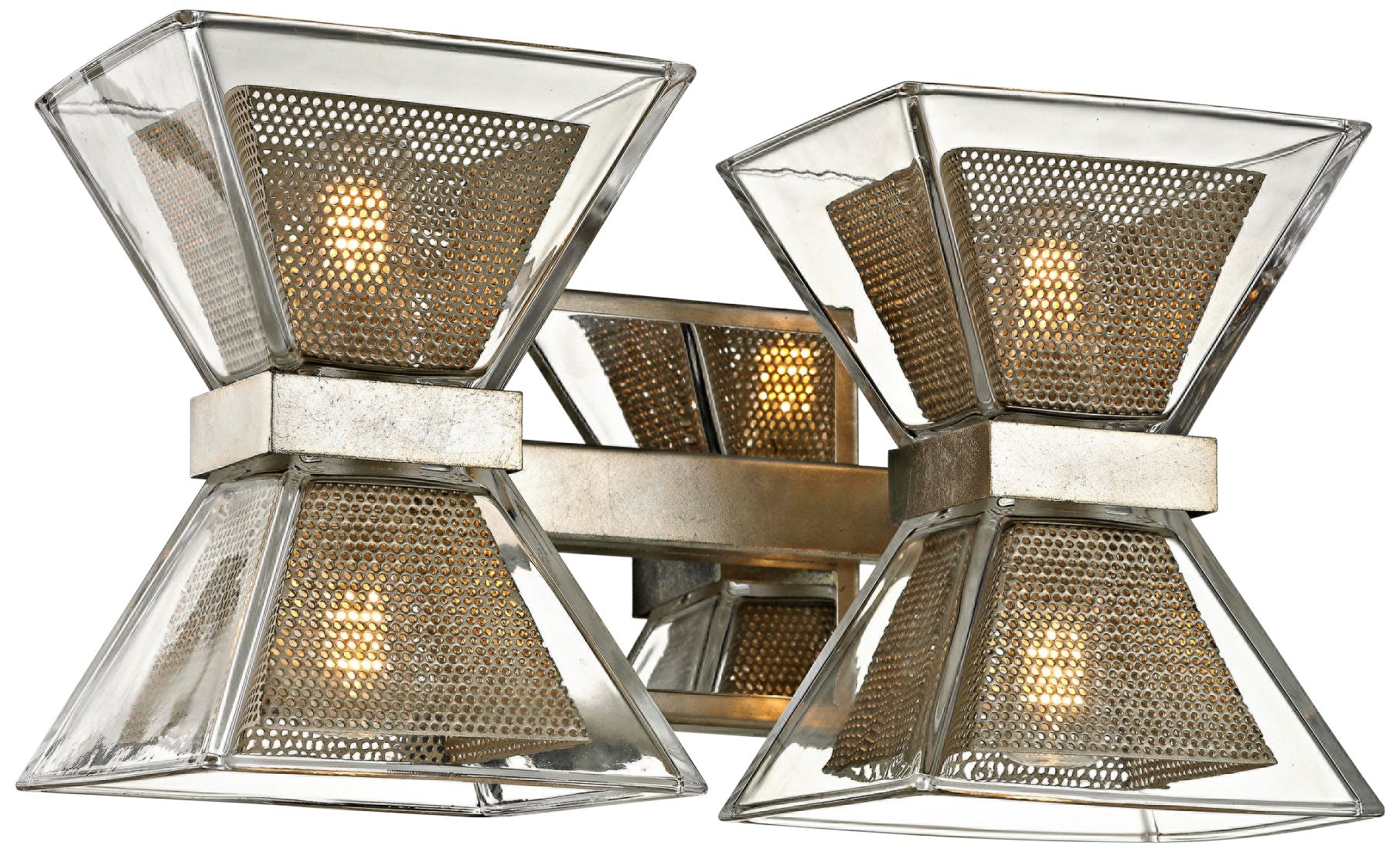 Expression 7" High Silver Leaf 4-Light LED Wall Sconce