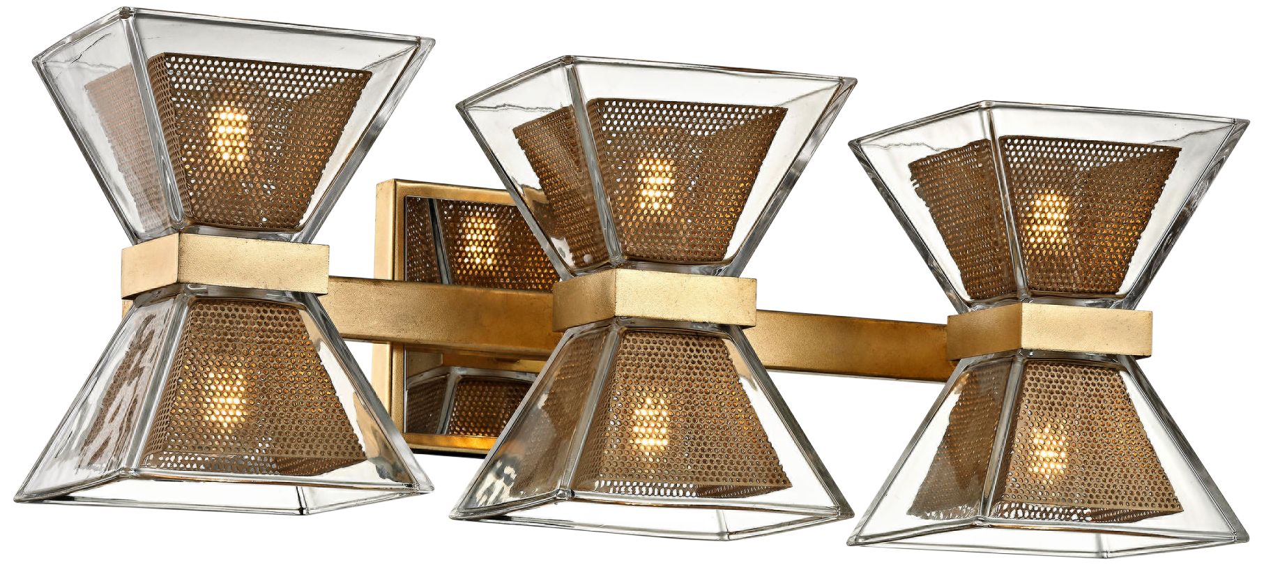 Expression 20" Wide Gold Leaf 6-Light LED Bath Light