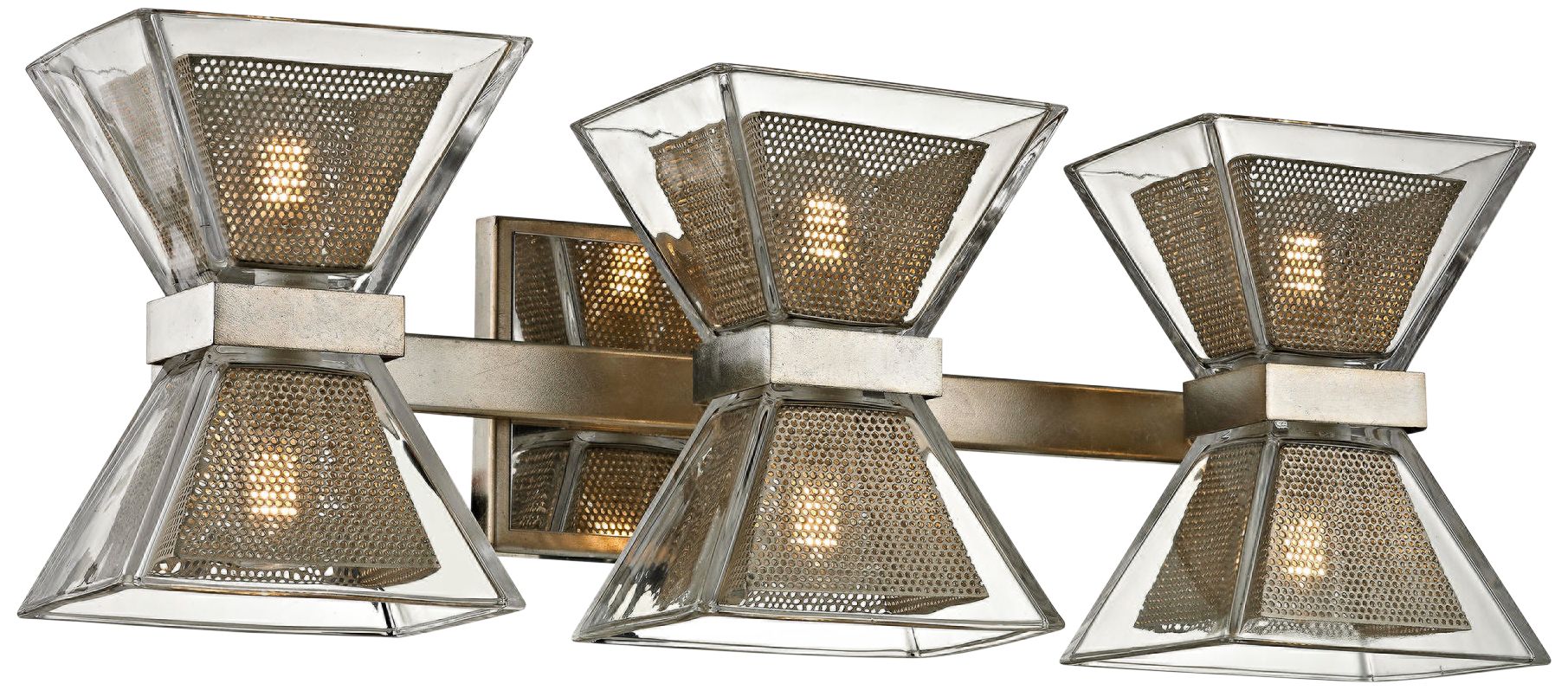 Expression 20" Wide Silver Leaf 6-Light LED Bath Light