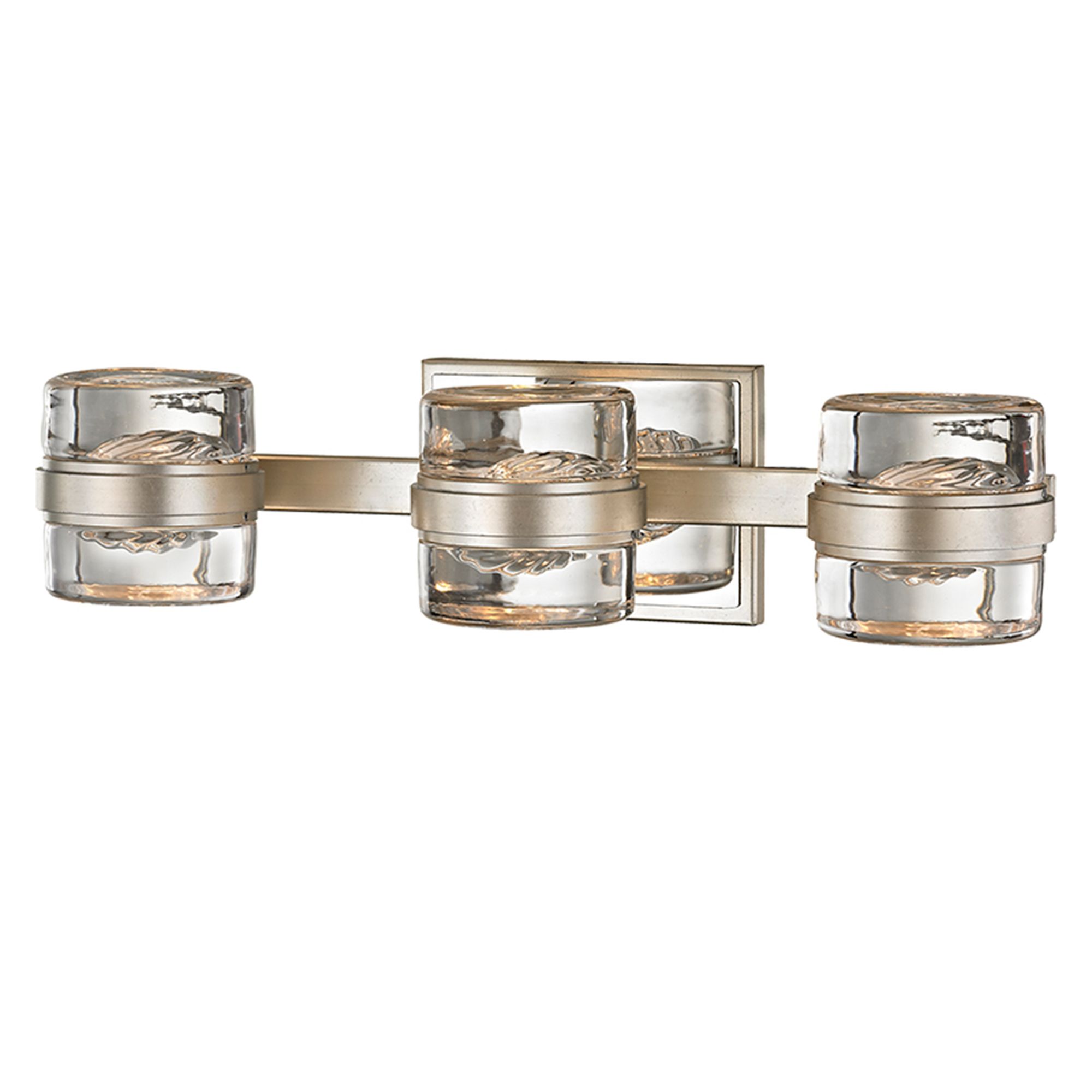 Splash 18 1/4" Wide Silver Leaf 3-Light LED Bath Light