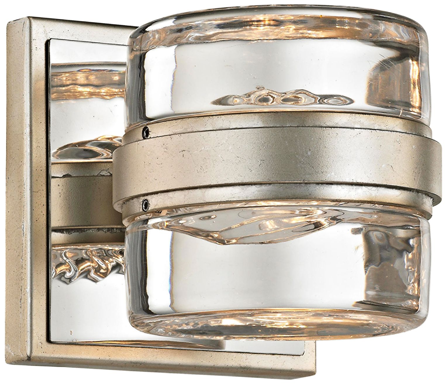 Splash 4 1/2" High Silver Leaf LED Wall Sconce