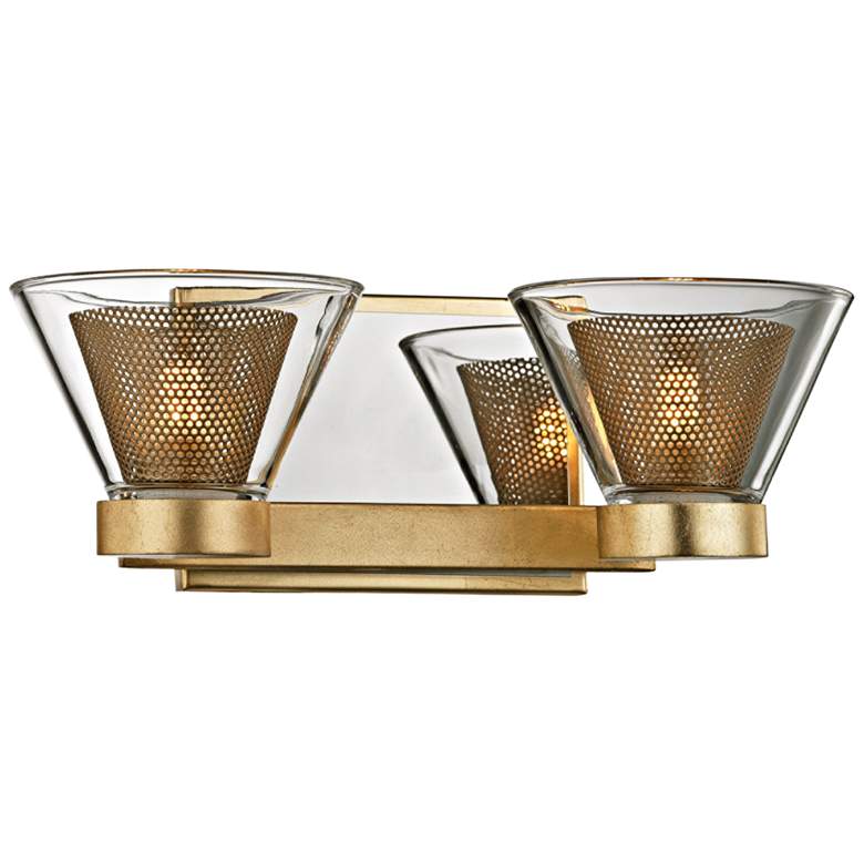 Wink 4 1/2&quot;H Gold Leaf and Chrome 2-Light LED Wall Sconce