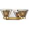 Wink 4 1/2"H Gold Leaf and Chrome 2-Light LED Wall Sconce