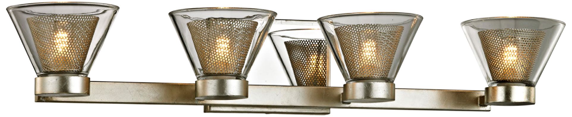 Wink 27 1/2"W Silver Leaf and Chrome 4-Light LED Bath Light