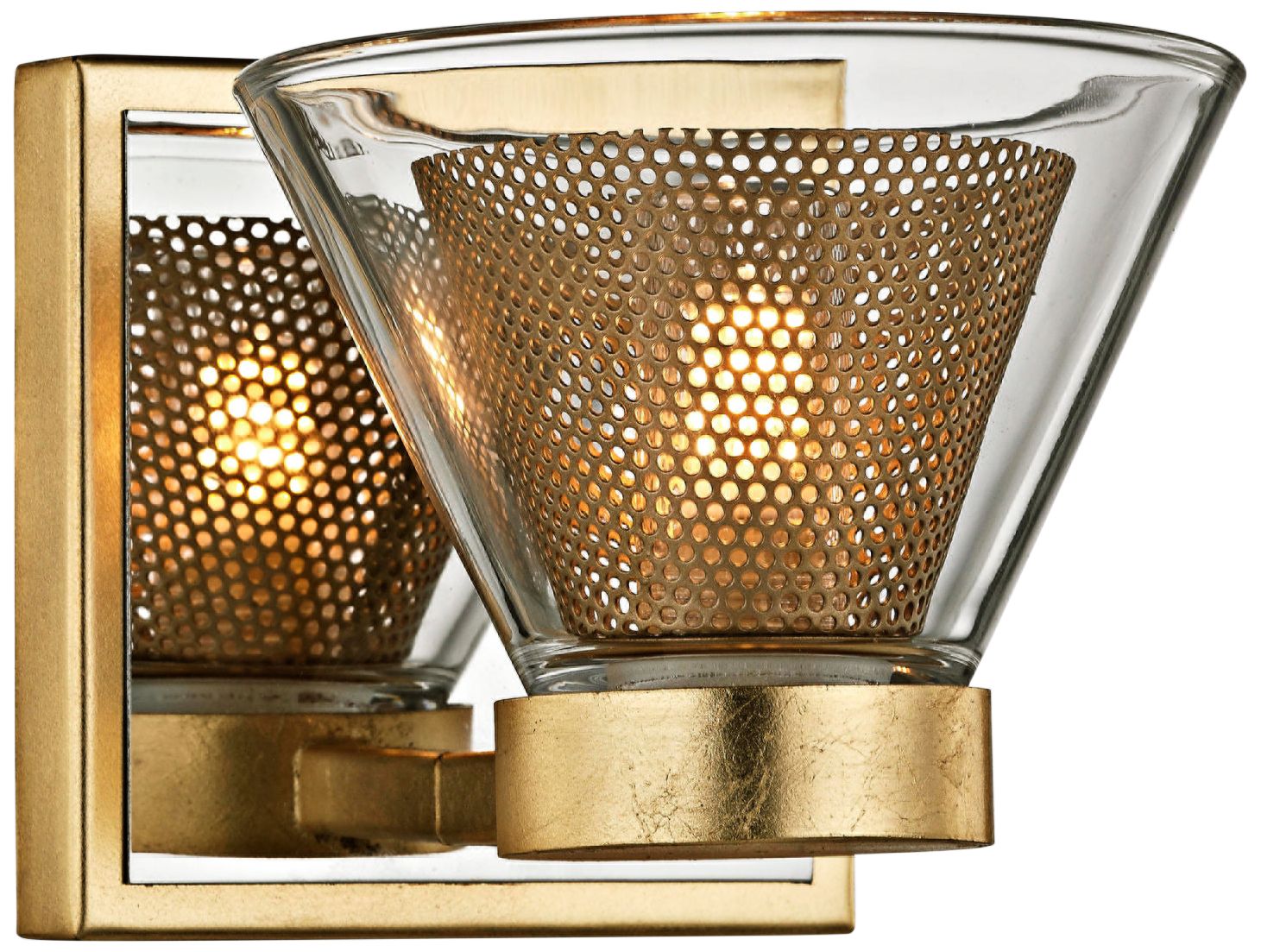 Wink 4 1/2" High Gold Leaf and Polished Chrome LED Wall Sconce