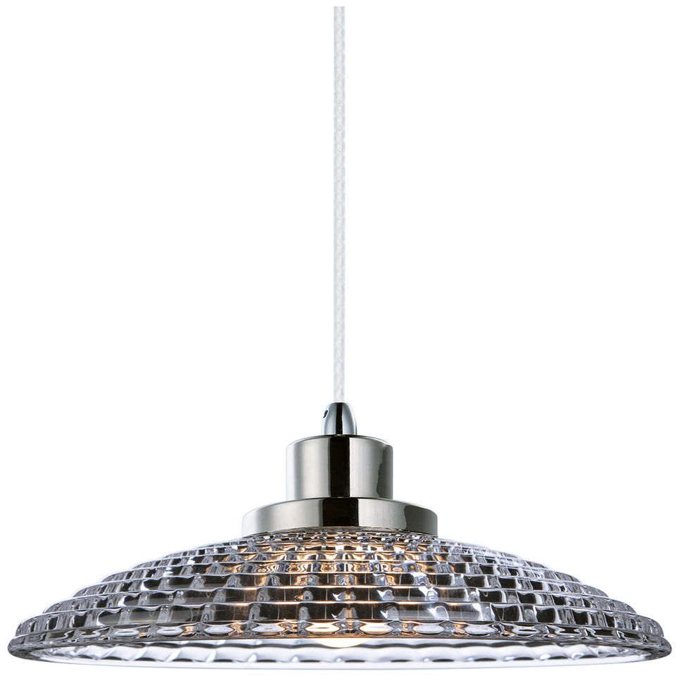 Maxim Retro 9 3/4" Polished Nickel Saucer LED Mini-Pendant