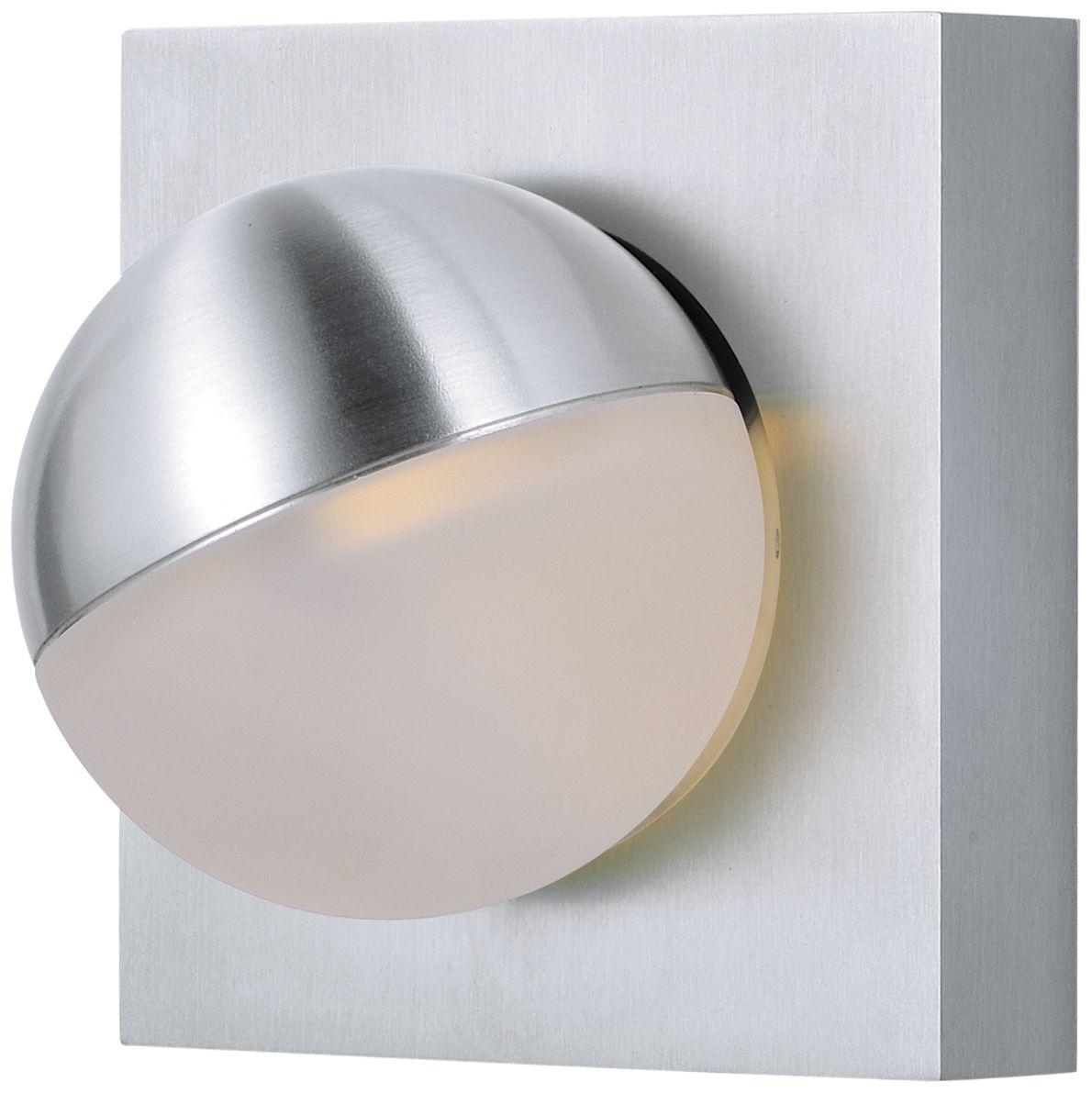Alumilux AL 4 1/4" High Spherical Satin Aluminum LED Wall Sconce
