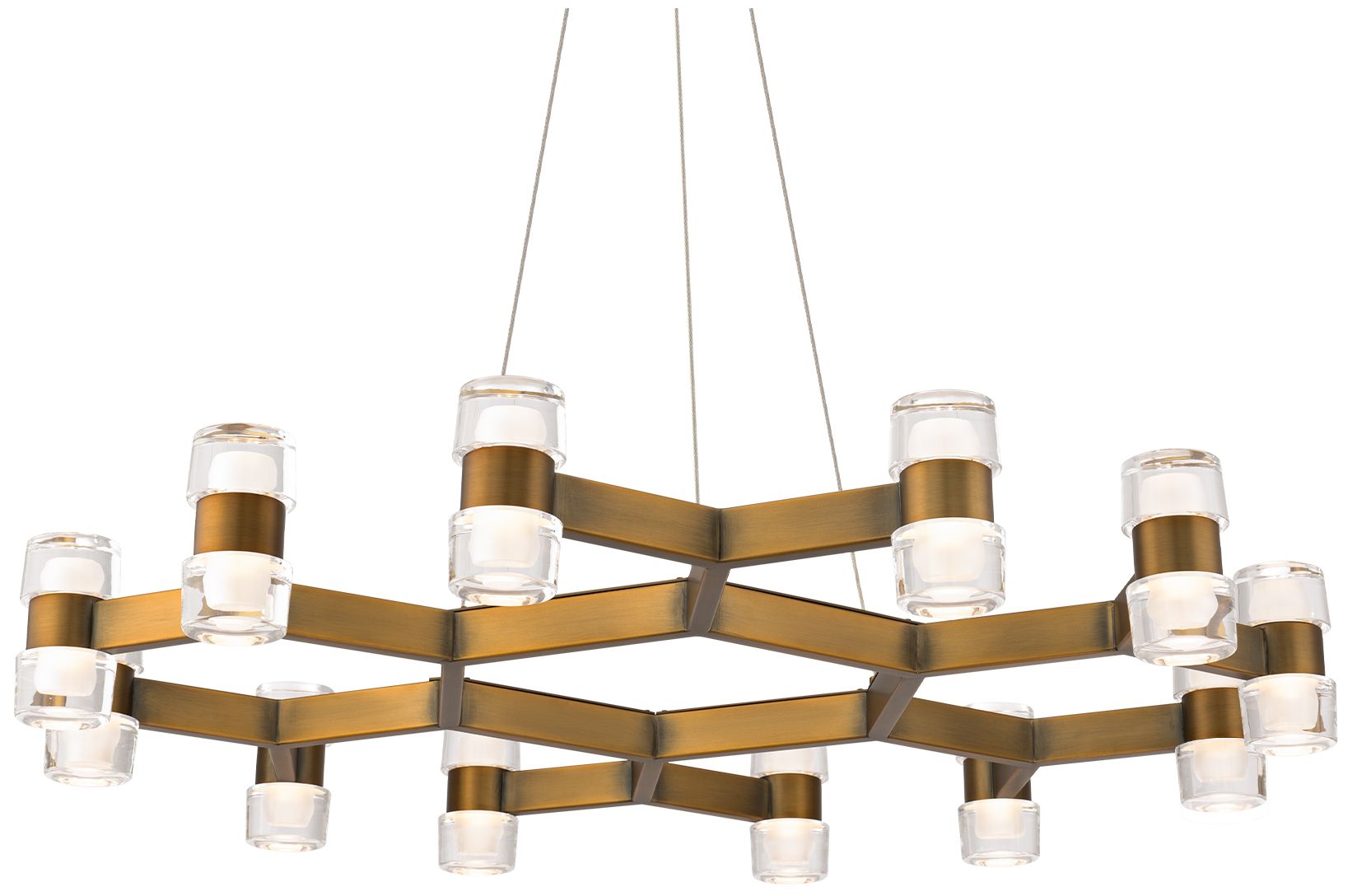 Modern Forms Dashe 36in Led Pendant 3000k In Aged Brass