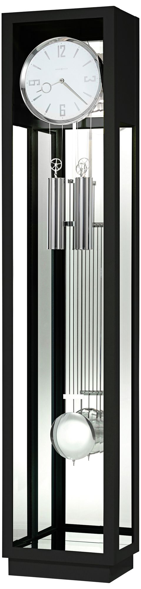 Howard Miller Whitelock II Gloss Black 76" High Floor Clock