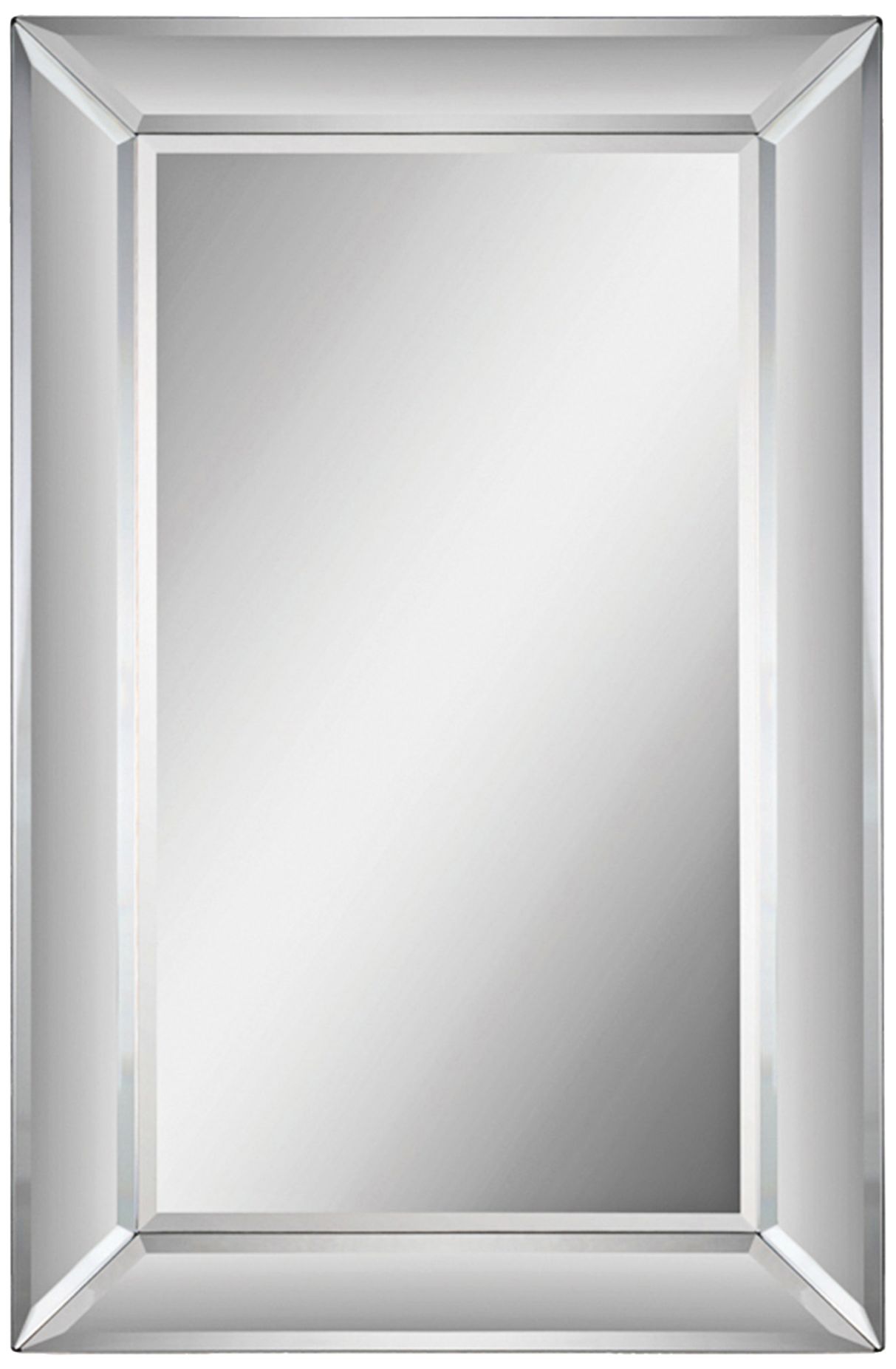 Aubrey Glass 22" x 34" Rectangular Wall Mirror