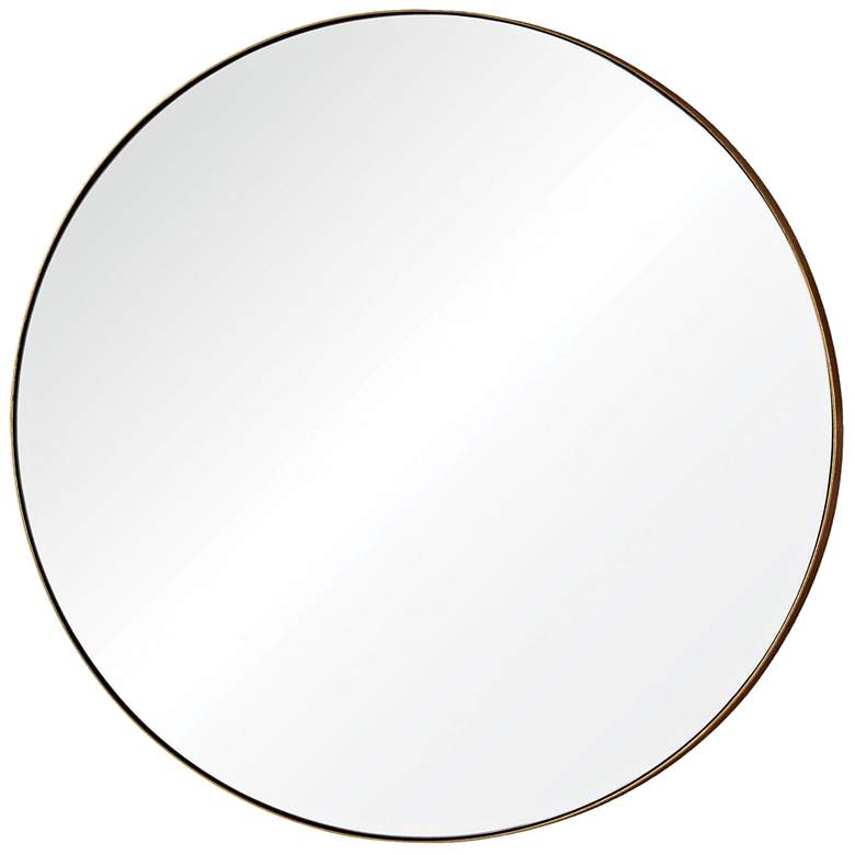 Image 2 Oryx Gold Leaf 29 1/2" Round Wall Mirror