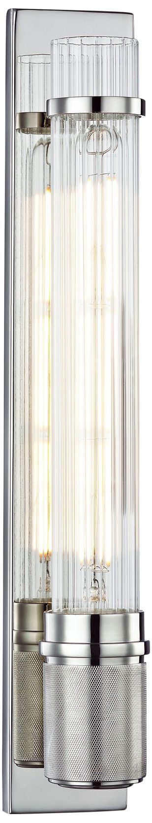 Hudson Valley Shaw 16 1/2" High Polished Nickel LED Wall Sconce