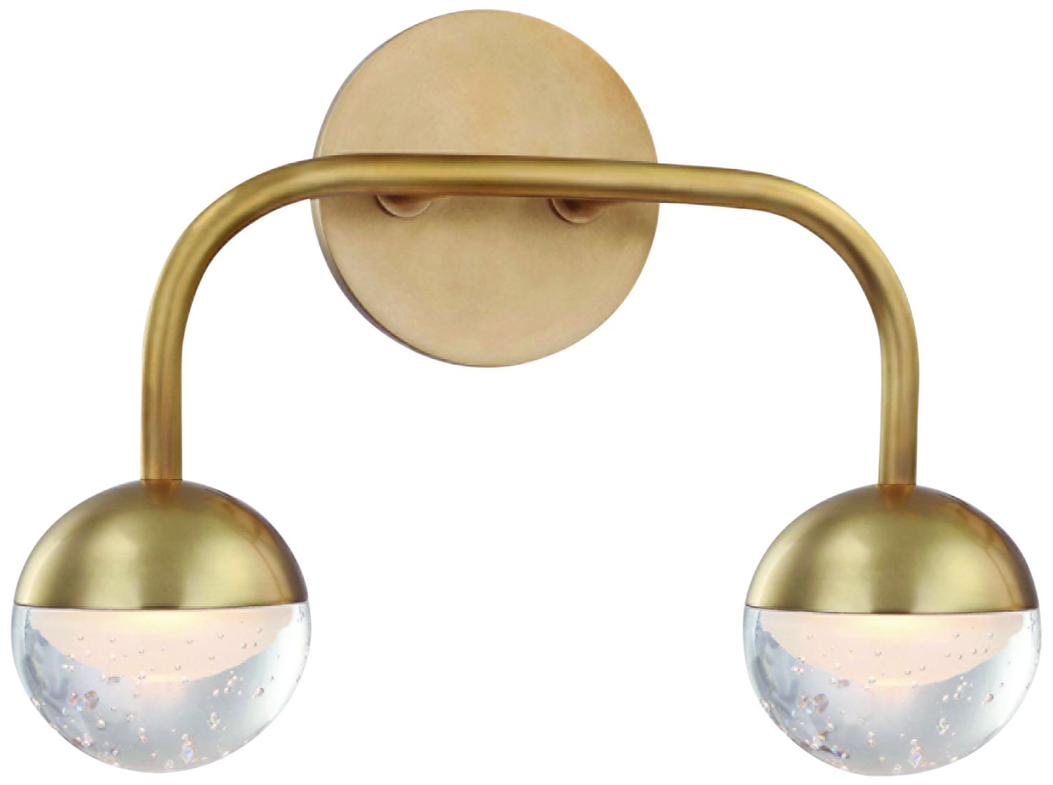 Hudson Valley Boca 9 1/2" High Aged Brass 2-LED Wall Sconce
