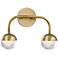 Hudson Valley Boca 9 1/2" High Aged Brass 2-LED Wall Sconce