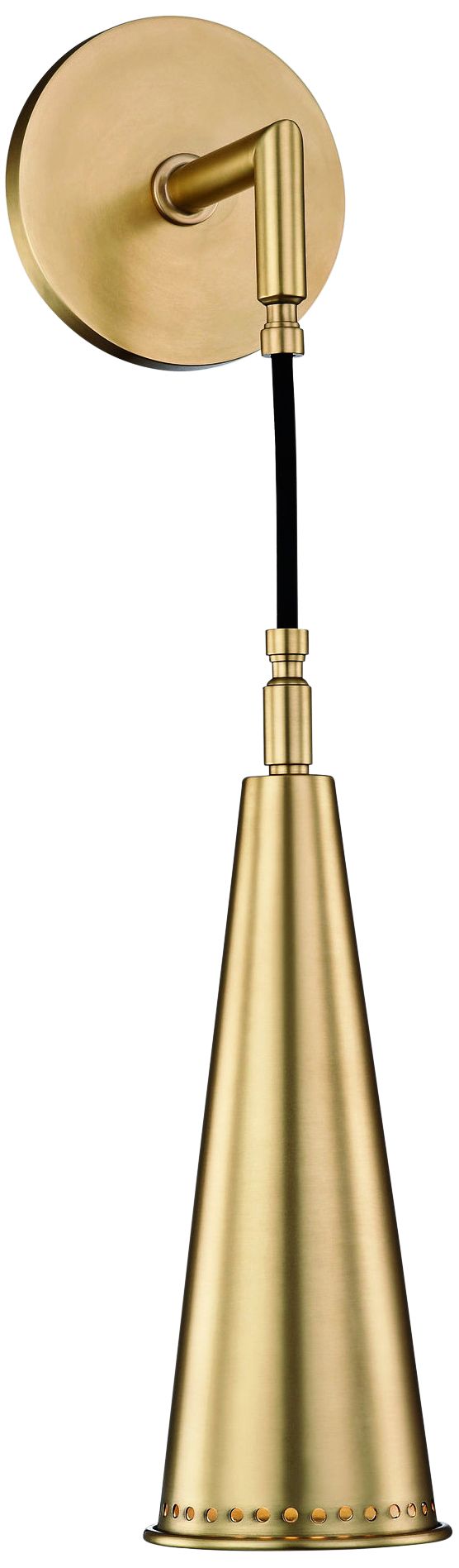 Hudson Valley Alva 17" High Aged Brass Wall Sconce