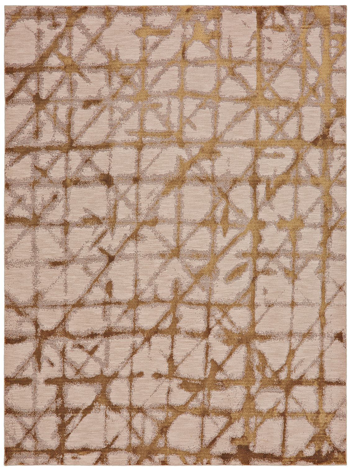 Enigma 90969 Contact Brushed Gold Area Rug 