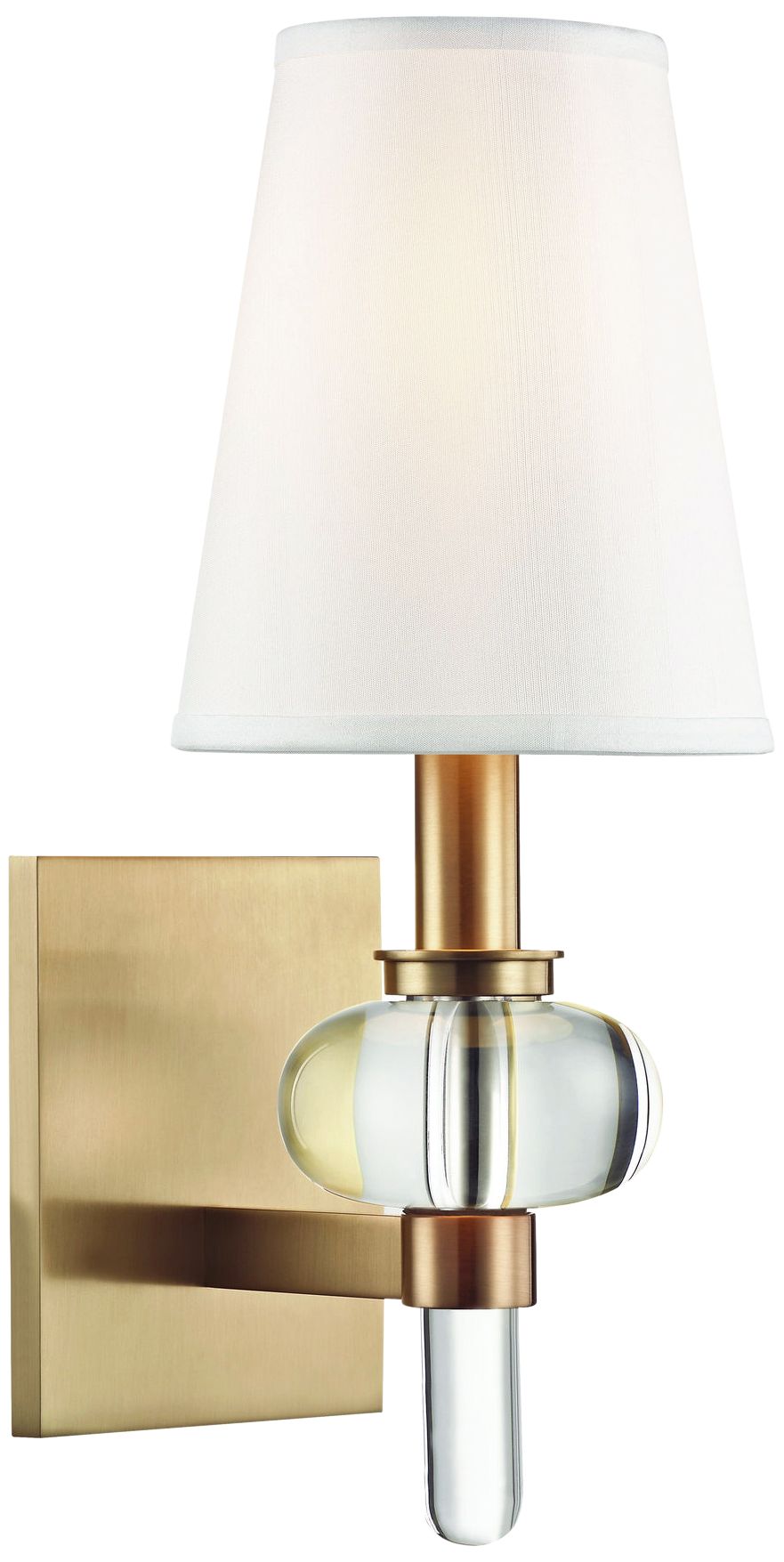 Hudson Valley Luna 14" High Aged Brass Wall Sconce