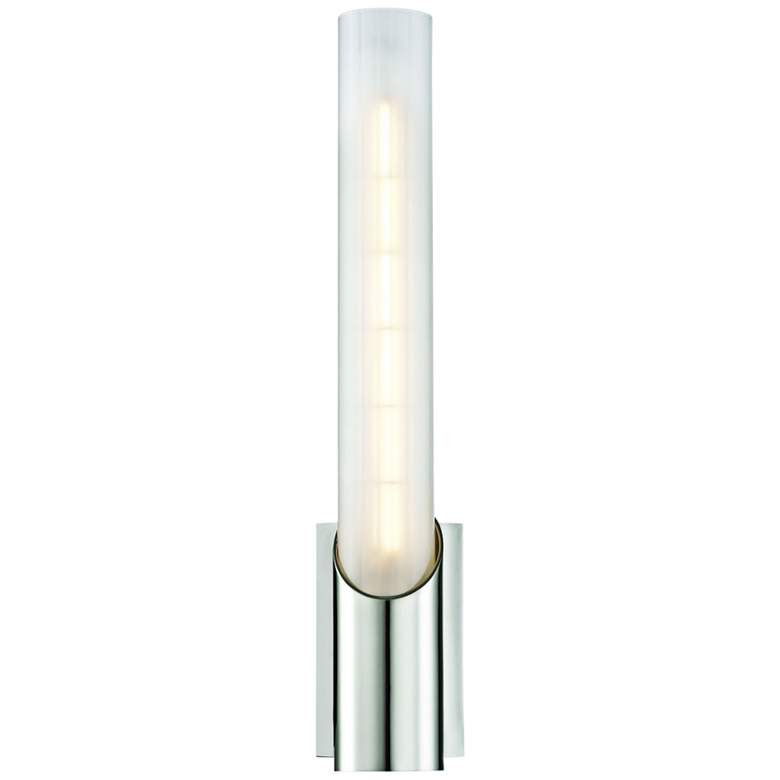 Hudson Valley Pylon 13 3/4&quot;H Polished Nickel LED Wall Sconce